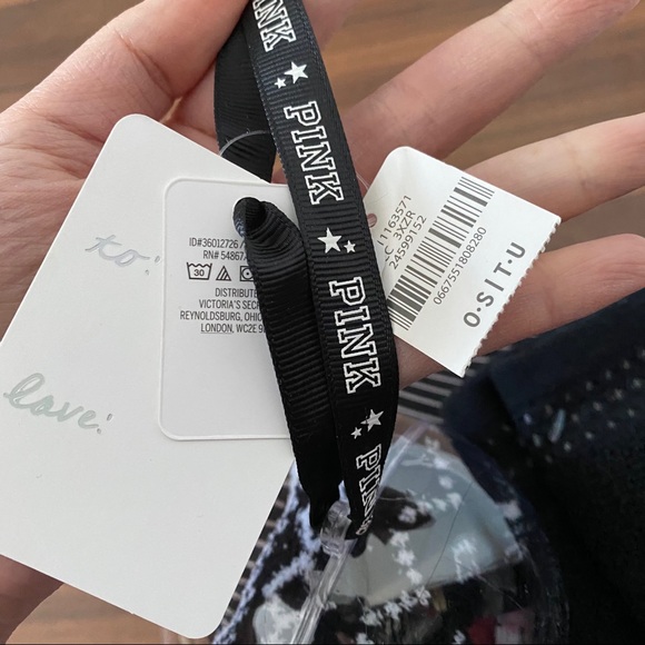 Pink Victoria’s Secret fuzzy sock ornament gift - Picture 5 of 7